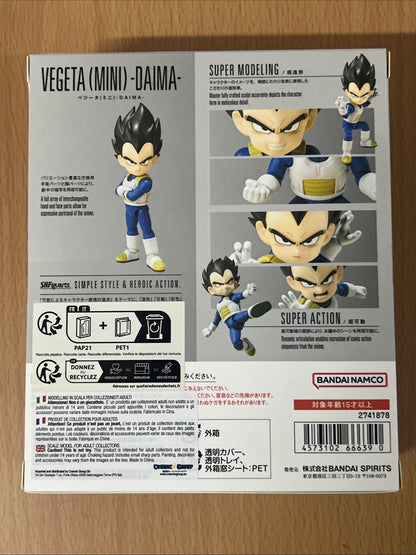 Vegeta (Mini) Dragon Ball DAIMA S.H.Figuarts Bandai – Action Figure 7 cm