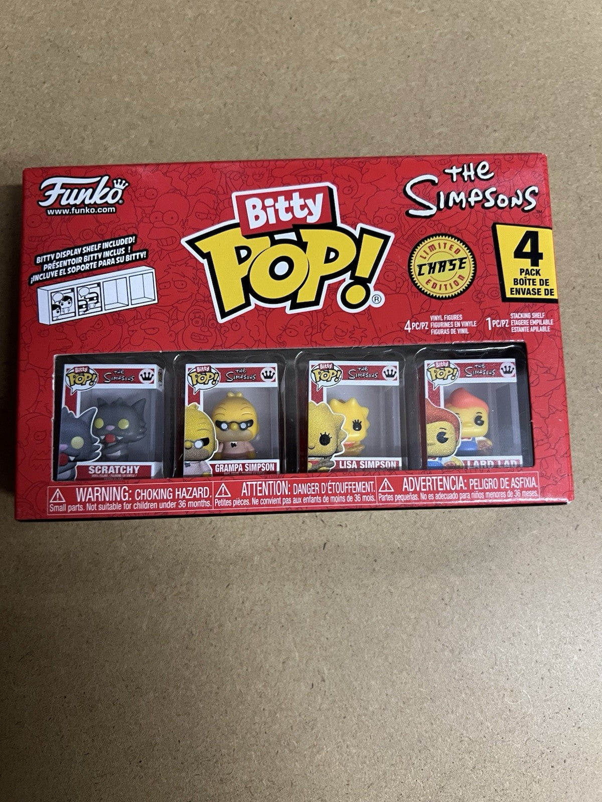 FUNKO BITTY POP 4 Pack The Simpsons Limited Chase Edition Sealed