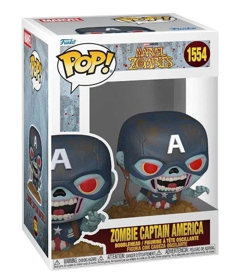 Funko POP Marvel Zombies Zombie Captain America #1554 Vinyl Figure