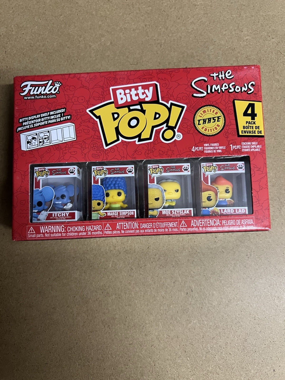 FUNKO BITTY POP 4 Pack The Simpsons Limited Chase Edition Sealed