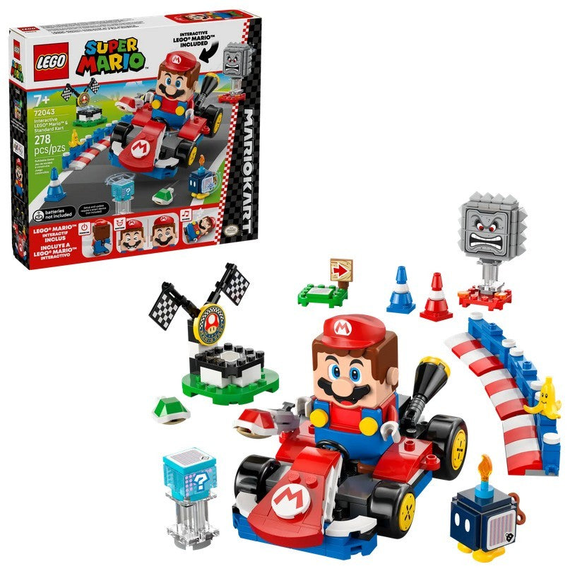 Lego Super Mario 72043 Mario Kart™ – LEGO® Mario™ interattivo e Kart standard