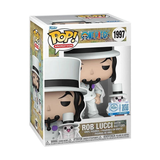 FUNKO POP ANIMATION ONE PIECE ROB LUCCI WITH HATTORI #1997 SPECIAL EDITION NUOVO