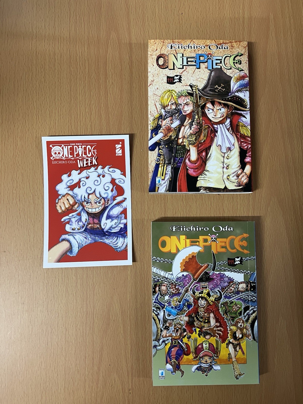 One Piece 111 Serie Blu + Variant Cover 111 con shikishi E Cartolina star comics