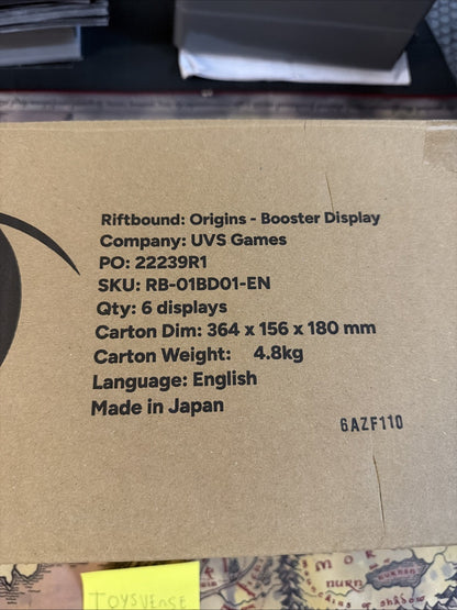 Riftbound TCG Sealed CASE 6x Set One Origins Booster Box - ENG ENGLISH