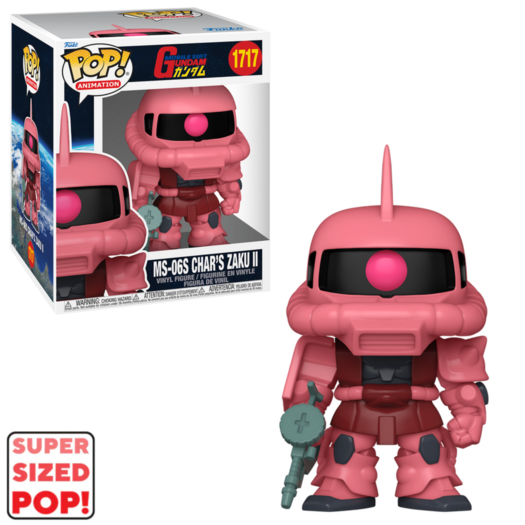 FUNKO POP ANIMATION MOBILE SUIT GUNDAM MS-06S CHAR'S ZAKU II #1717 BIG SIZE 15CM
