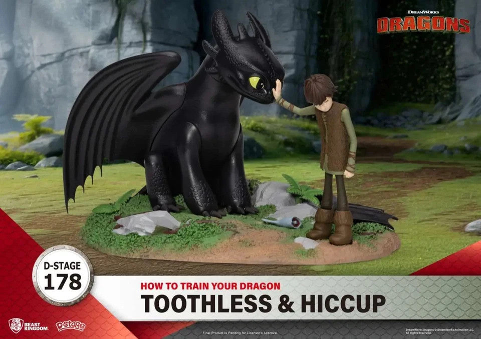 How To Train Your Dragon Toothless & Hiccup Beast Kingdom Diorama D-STAGE 178