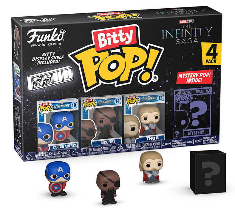 Funko Bitty Pop! Marvel Captain America 4PK - Action Figure da Collezione