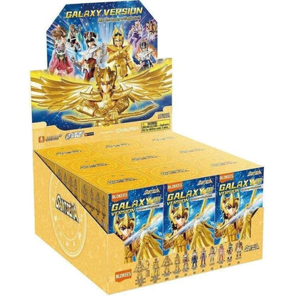 Toysverse TCG Blokees Saint Seiya Galaxy Version 01 blind box display case featuring collectible anime figures