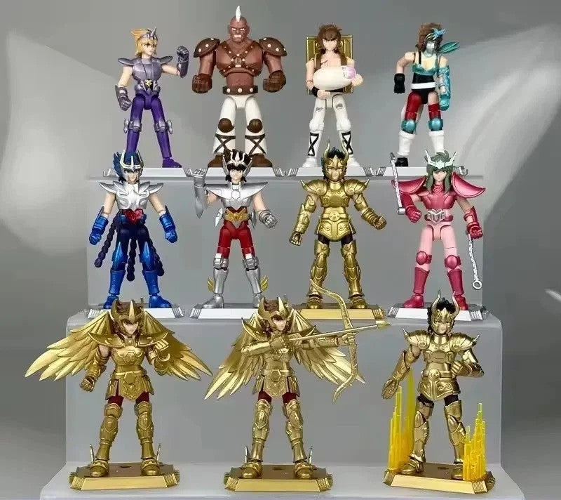 Toysverse TCG collection of Blokees Saint Seiya Galaxy version 01 action figures featuring various armored characters
