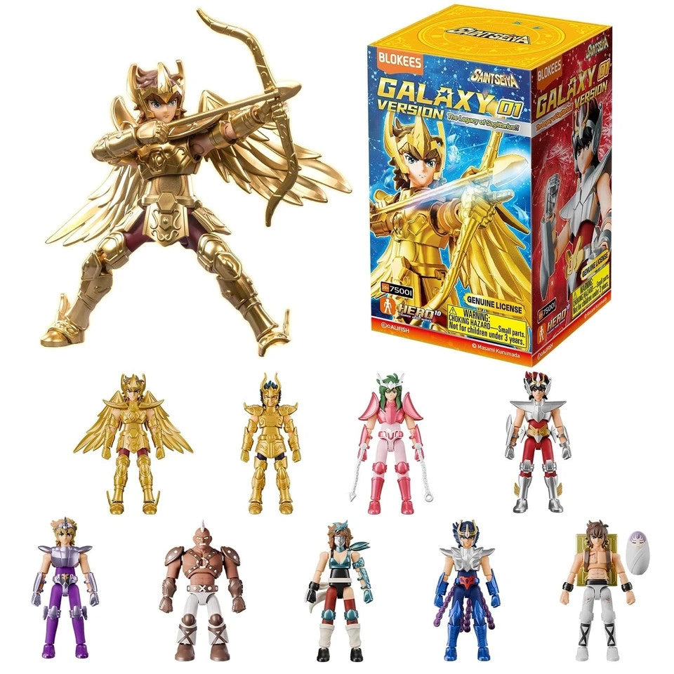 Toysverse TCG Blokees Saint Seiya Galaxy Version 01 blind box collection featuring various 10cm anime action figures