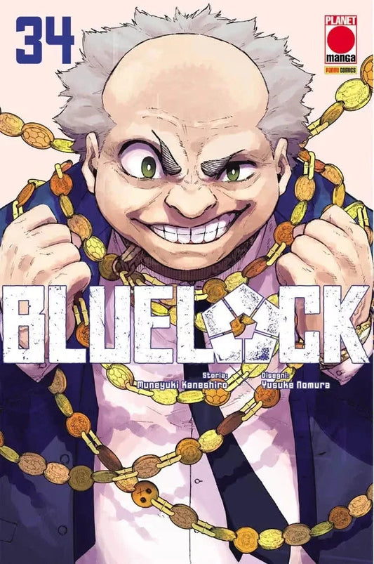 Toysverse TCG Blue Lock Volume 34 manga graphic novel featuring a character with gold chains on the cover