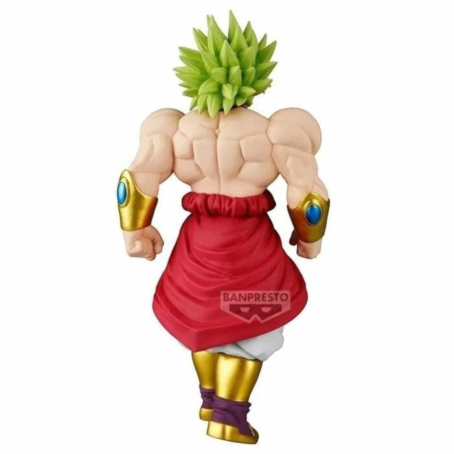 Toysverse TCG Dragon Ball Z Broly action figure showing muscular back view with green hair and red sash