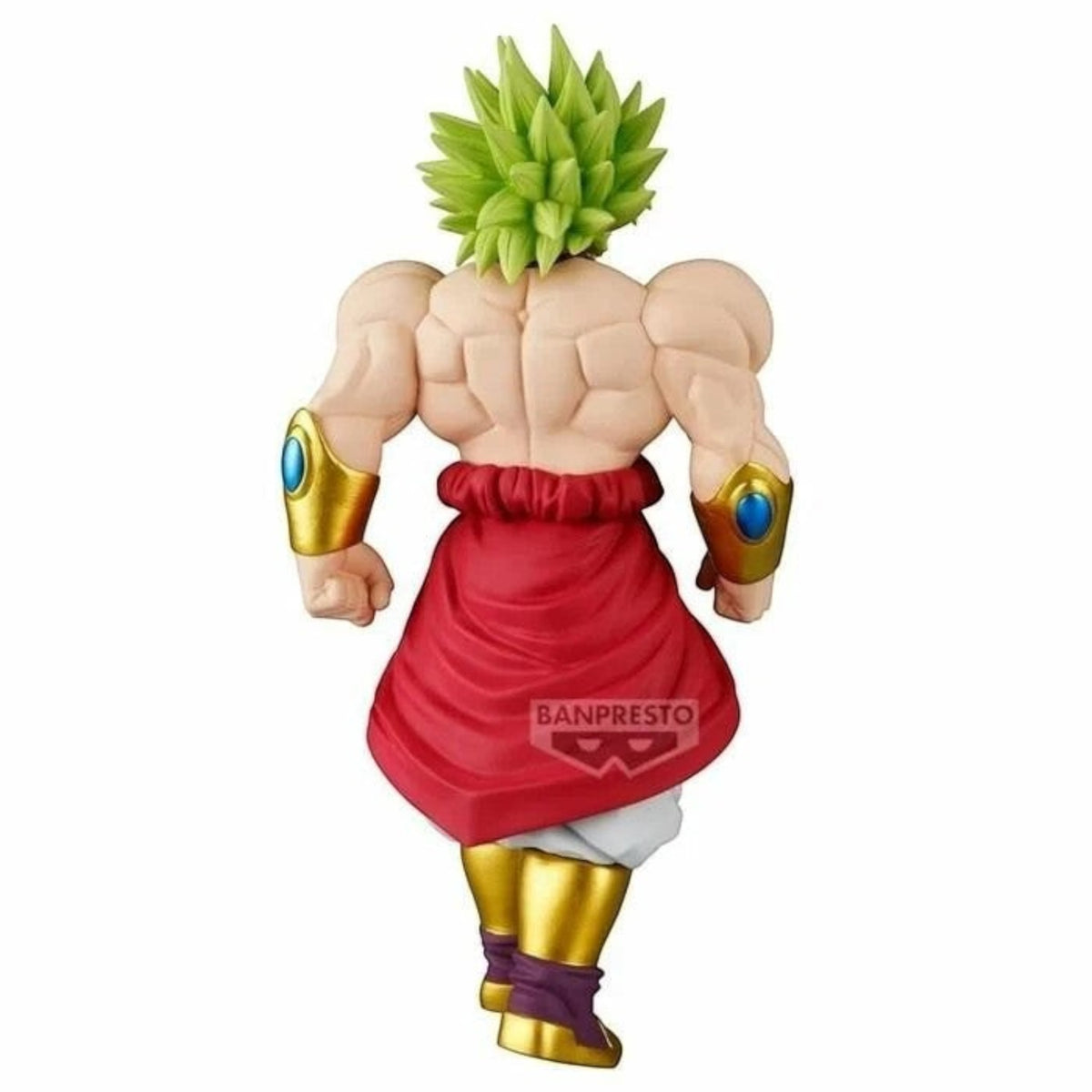 Toysverse TCG Dragon Ball Z Broly action figure showing muscular back view with green hair and red sash