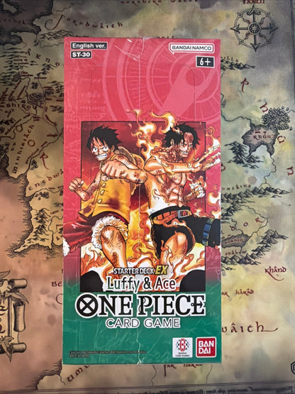 Display sigillato di 6 Starter Deck One Piece ST-30 Luffy & Ace in inglese da Toysverse TCG