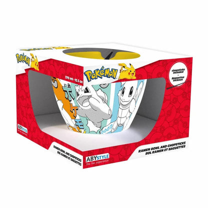 Toysverse TCG Pokemon ramen bowl featuring starter characters with included chopsticks in branded packaging