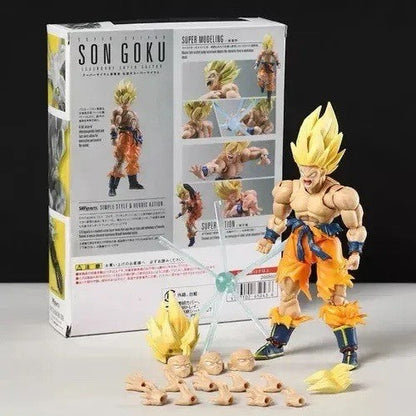 Toysverse TCG Dragon Ball Z SH Figuarts Super Saiyan Goku action figure with interchangeable heads and hands