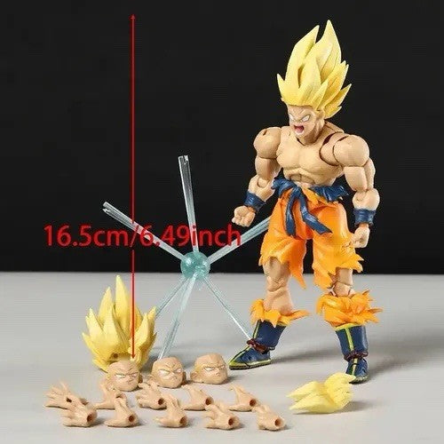Toysverse TCG Dragon Ball Z SH Figuarts Super Saiyan Goku action figure with interchangeable heads and hands