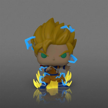 Toysverse TCG Funko Pop Super Saiyan Son Goku from Dragon Ball Daima with glowing blue energy effects